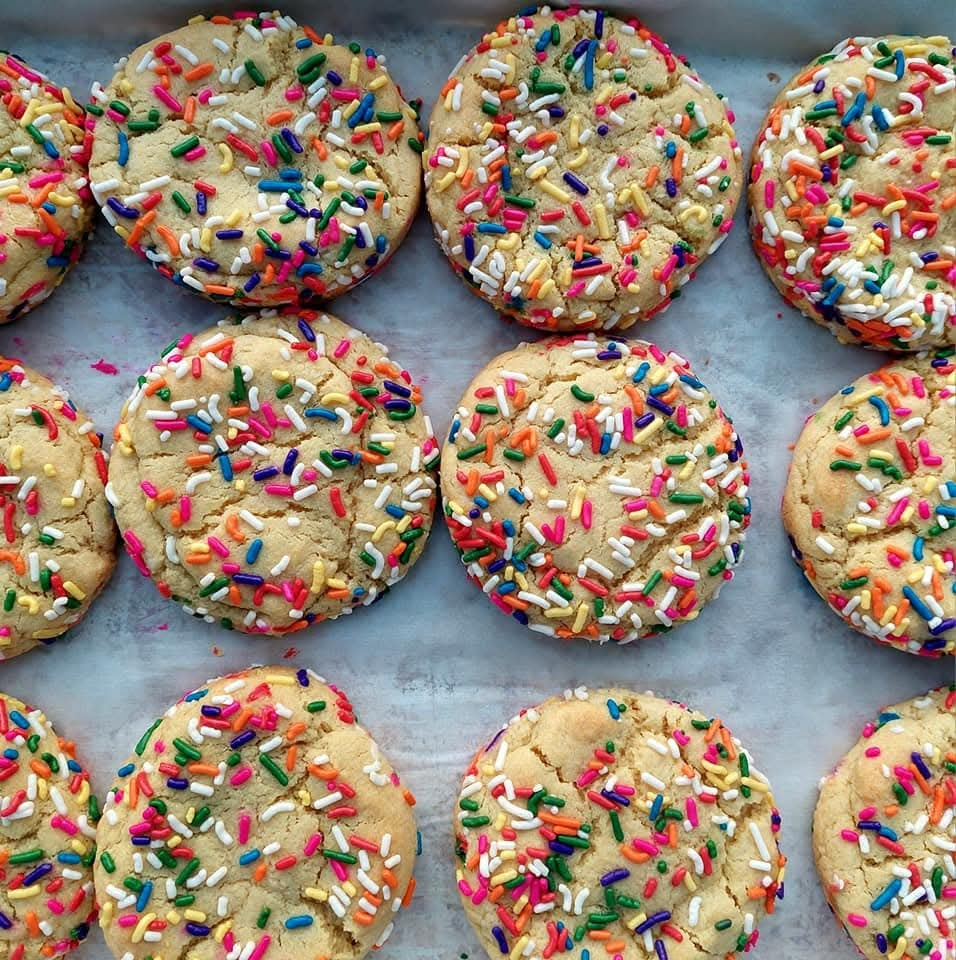 Birthday Cake Sprinkle Big Ass Jumbo Cookies – 6 Pack